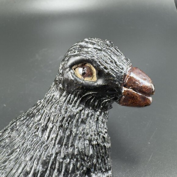 Vintage Hand Made Stoneware Pottery Penguin Figurine Decor Hand Crafted Figure - Picture 5 of 10